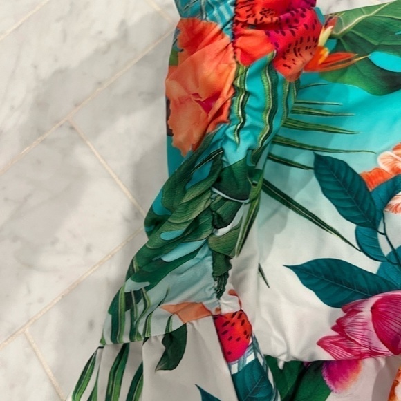 La blanca NWT tropical bikini bottom with ruched skirt size 16 - Picture 7 of 10